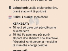 Ofroj pune per KAMARIER/E